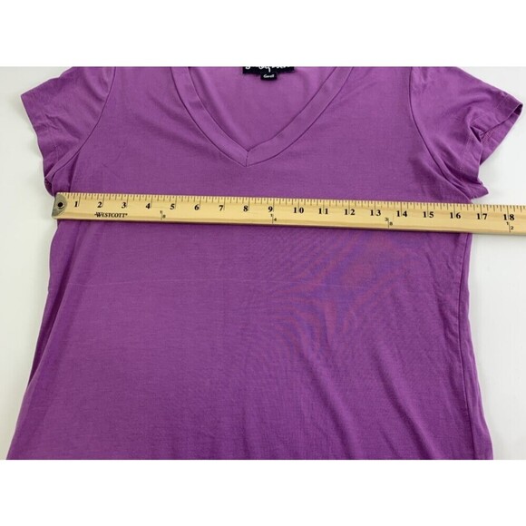 BOGO Lesley Evers Purple V-Neck Tee Short Sleeves Viscose Stretch Womens Small - Picture 8 of 10